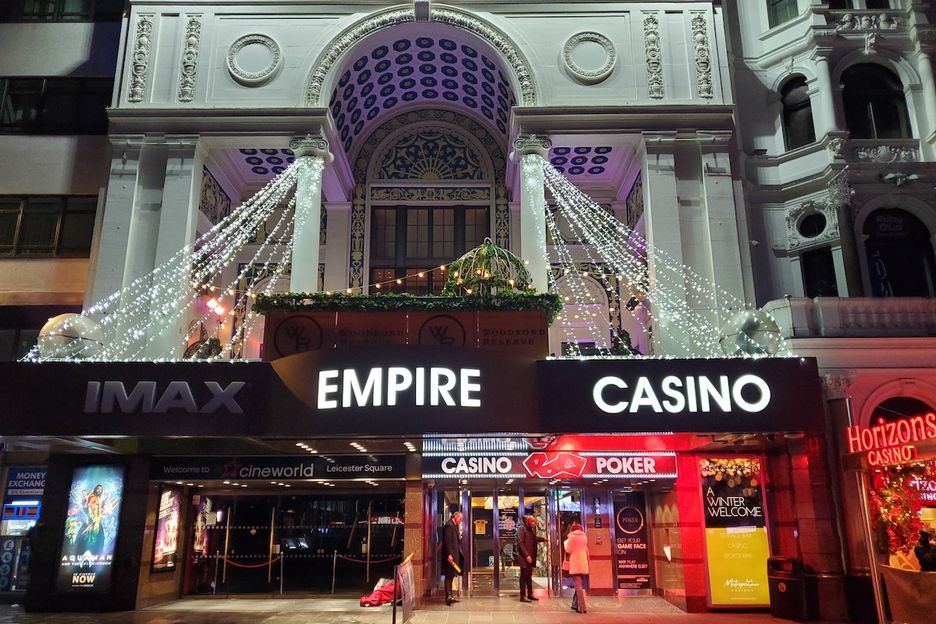 The Empire Casino: "The Empire Casino, a vibrant gaming destination in Leicester Square."