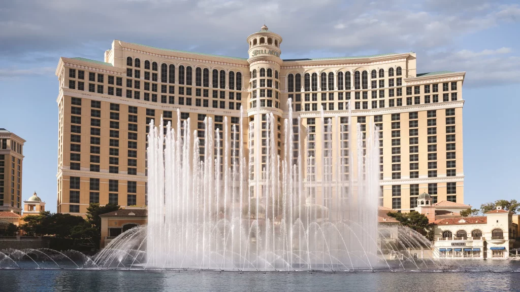 Bellagio Hotel and Casino: "Bellagio Hotel and Casino with its iconic fountains and upscale gaming experience."