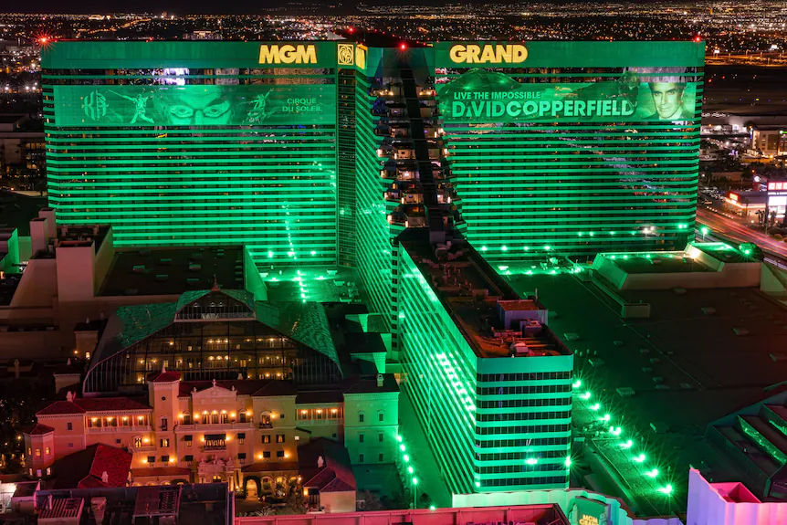 MGM Grand Hotel and Casino: "MGM Grand Hotel and Casino, known for its massive gaming floor and entertainment."