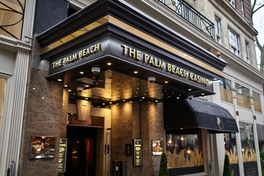 The Palm Beach Casino: "The Palm Beach Casino, a luxurious gaming experience in Mayfair, London."